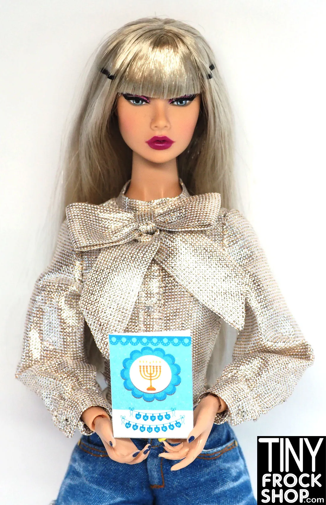 12" Fashion Doll Hanukkah Holiday Cards Set of 10 - 2 Styles