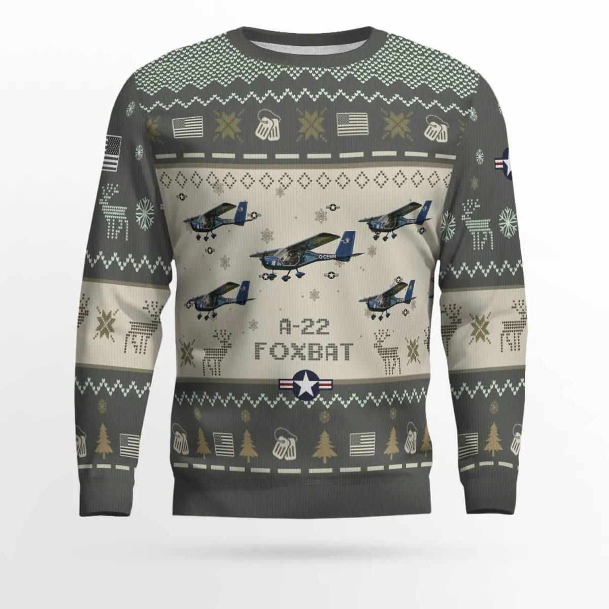 A-22 Foxbat A22_Aircraft Ugly Sweater, Ugly Sweater Christmas Shirt for Men Dad Veteran