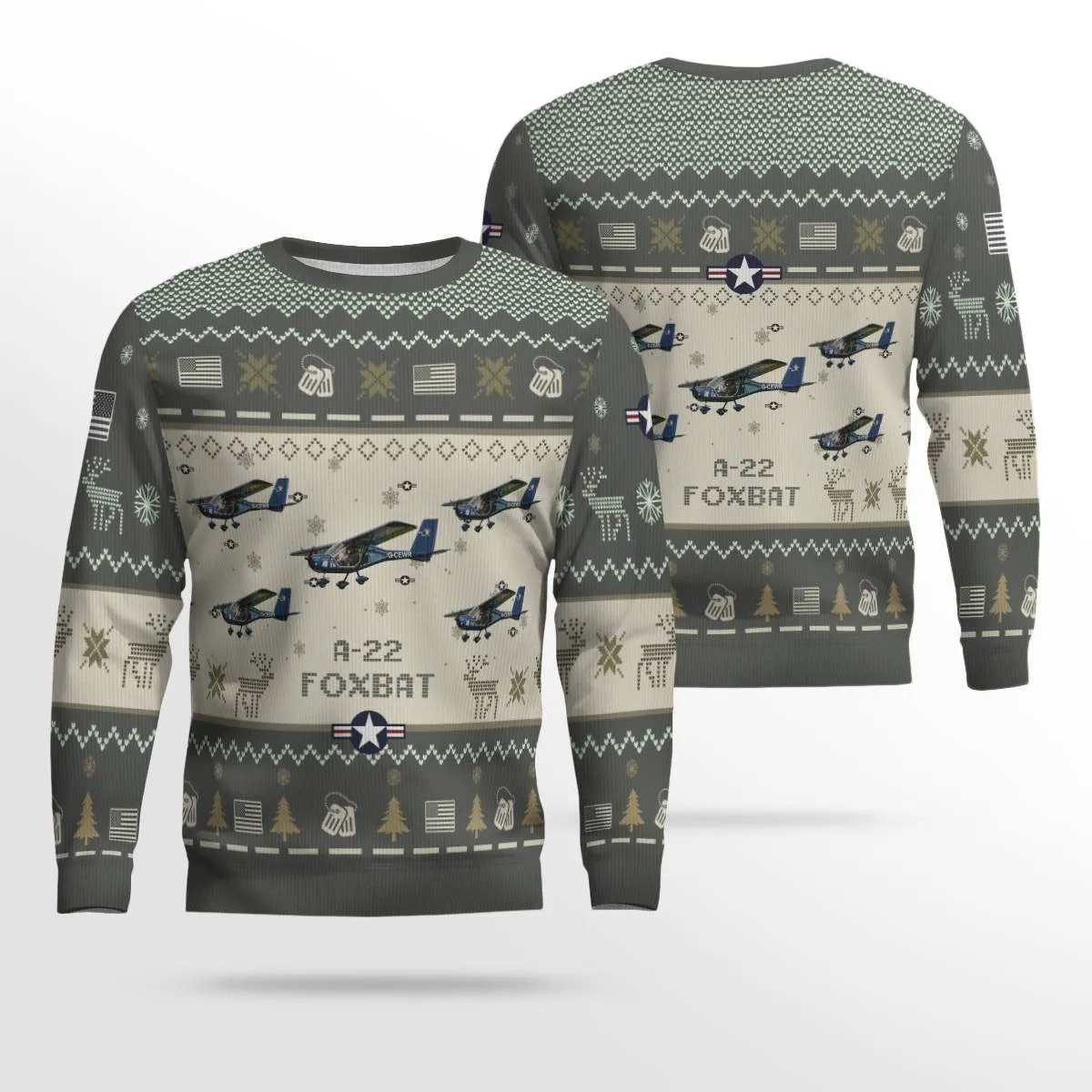 A-22 Foxbat A22_Aircraft Ugly Sweater, Ugly Sweater Christmas Shirt for Men Dad Veteran