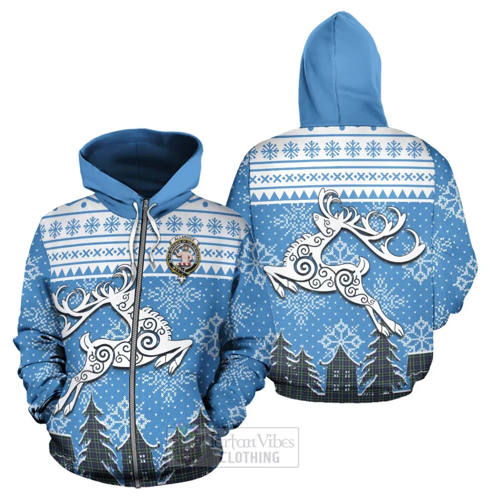 Allardice Clan Christmas Hoodie Celtic Reindeer Style
