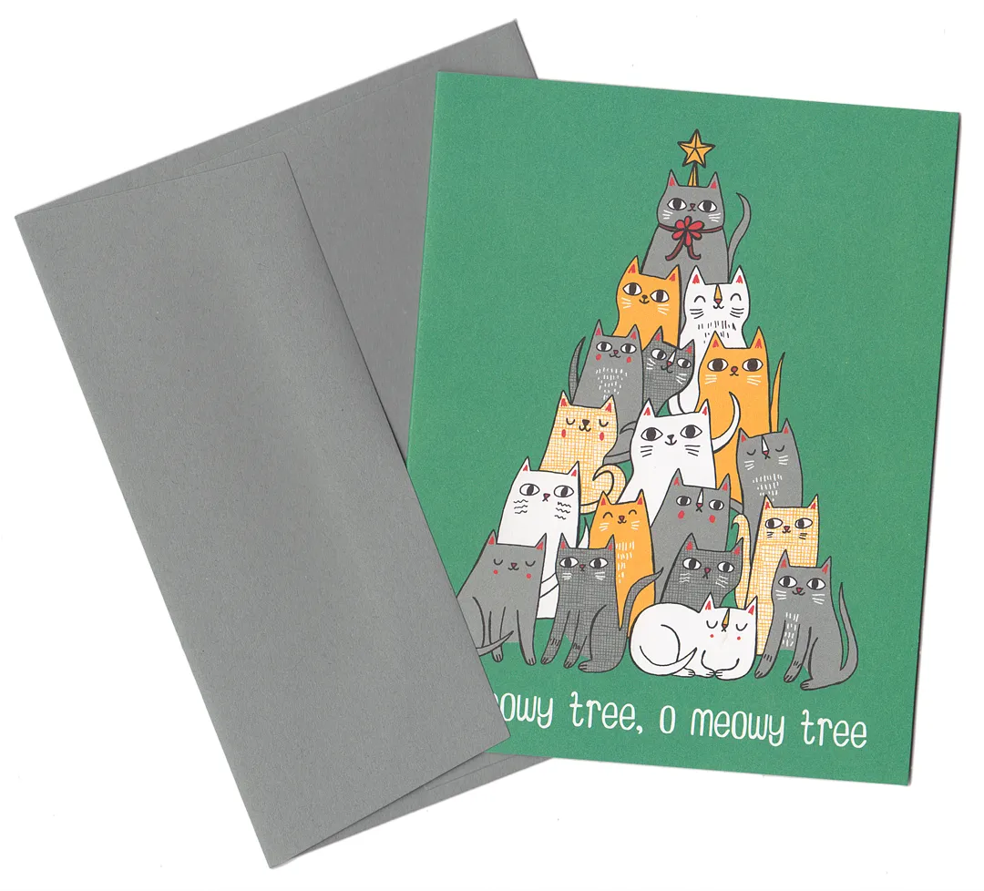 ALLISON COLE MEOWY TREE GREETING CARD