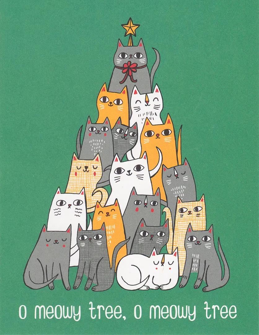 ALLISON COLE MEOWY TREE GREETING CARD