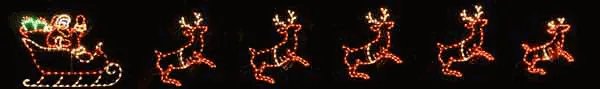 Animated Santa & Sleigh Motif (1210-N)