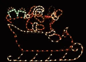 Animated Santa & Sleigh Motif (1210-N)
