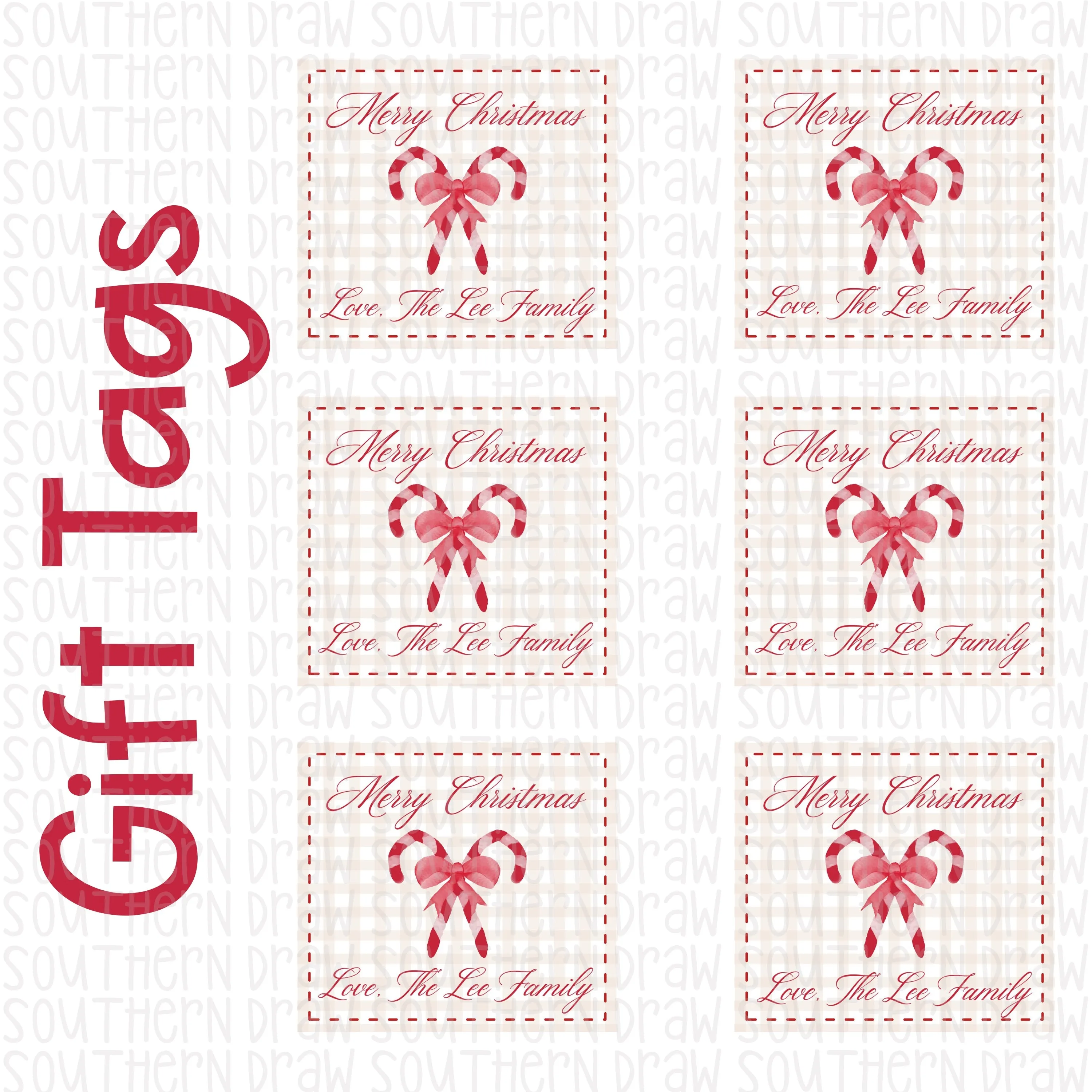 Candy Cane Tag