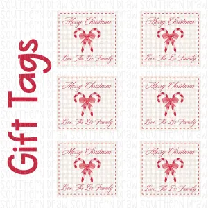 Candy Cane Tag