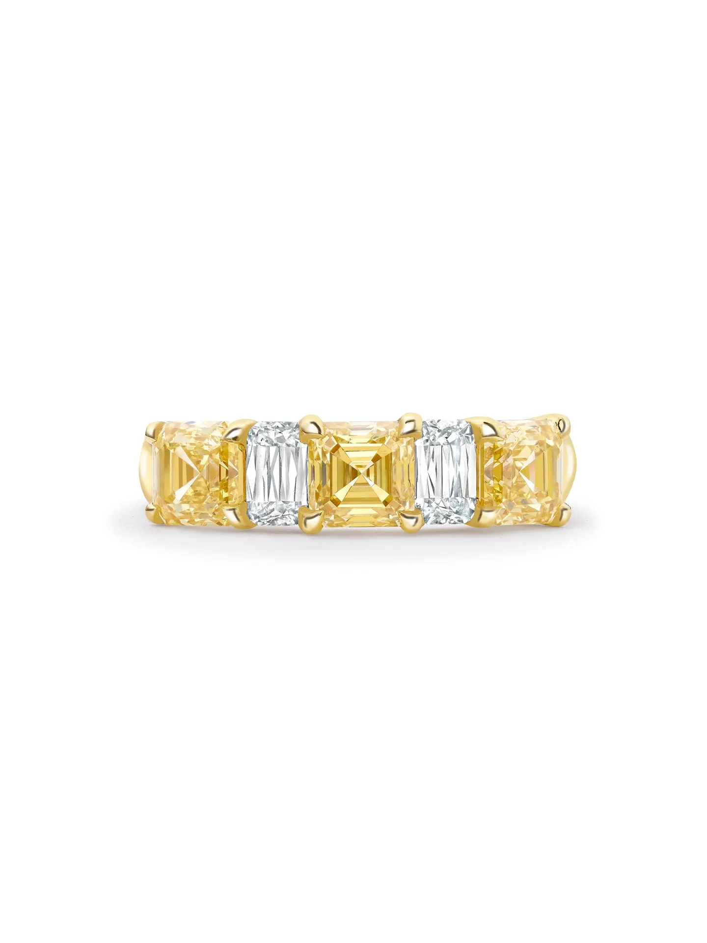 Classic Yellow and White Diamond Eternity Ring