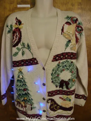 Corny 80s Mess Xmas Sweater with Lights