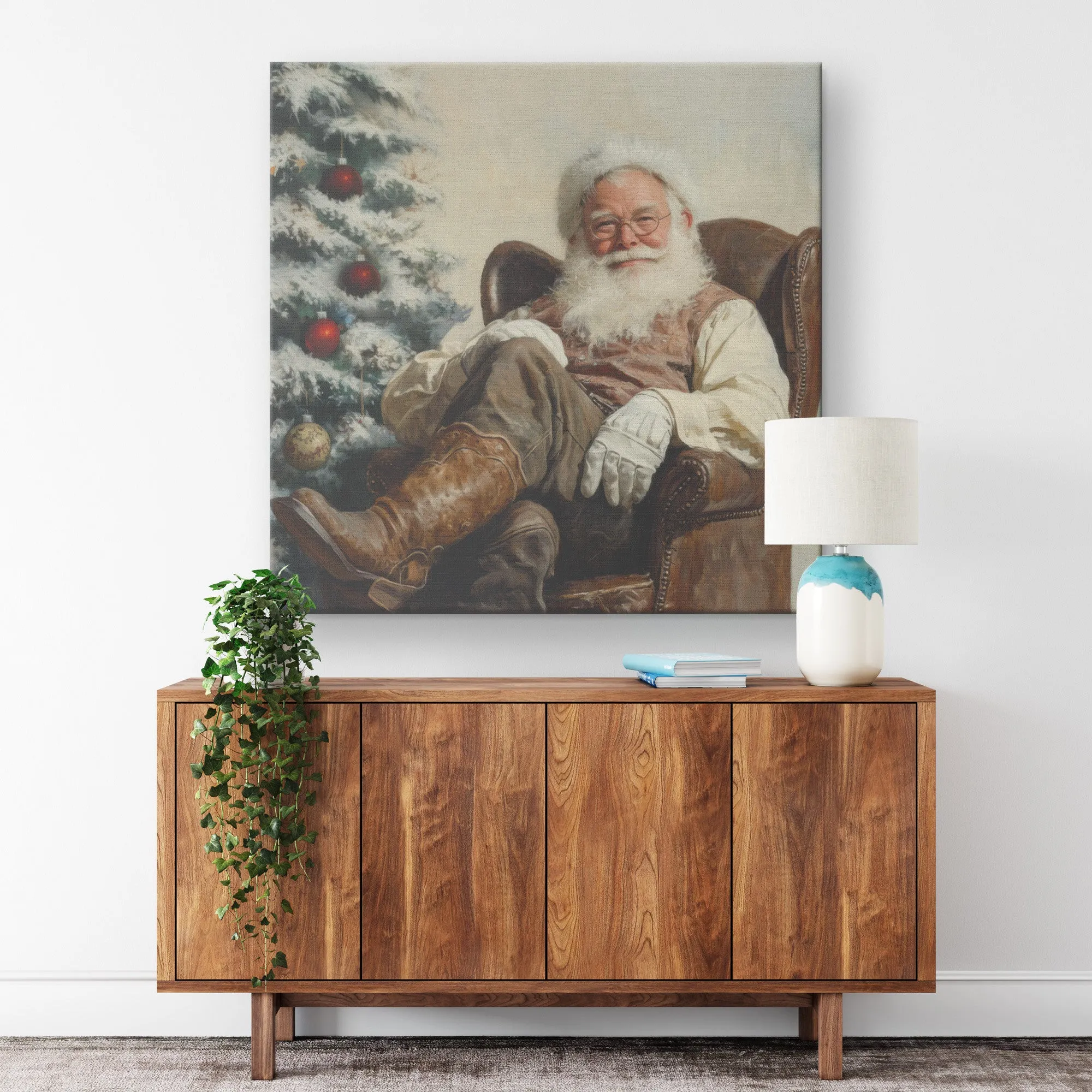 Cowboy Santa Art