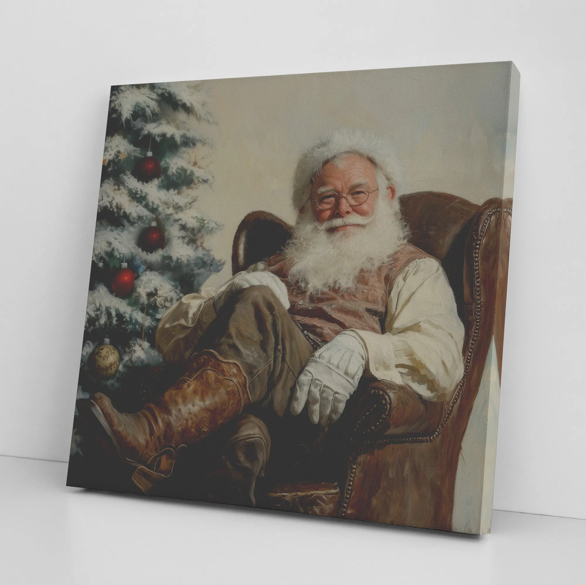 Cowboy Santa Art