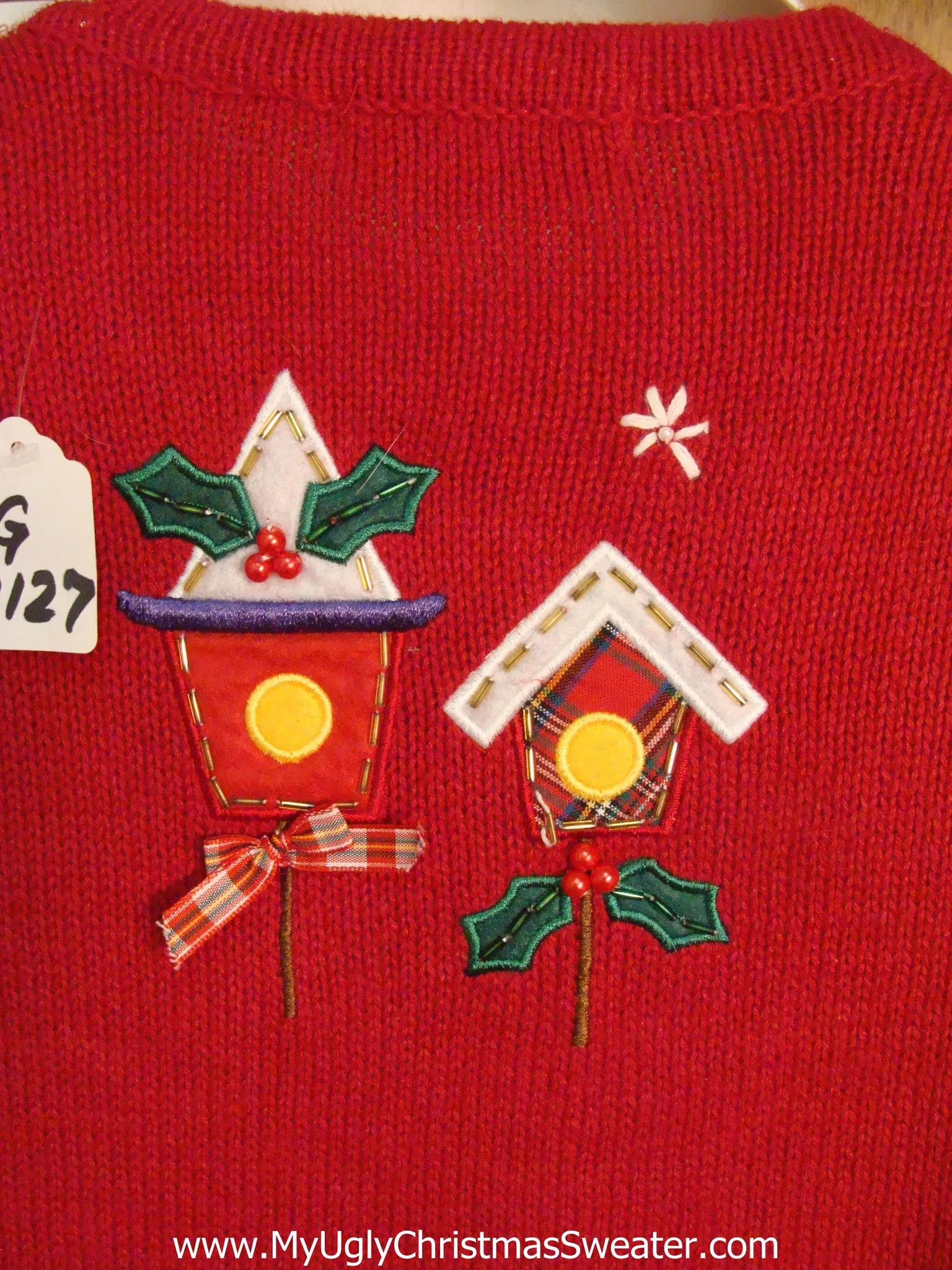 Crafty Birdhouses Light Up Ugly Xmas Sweater