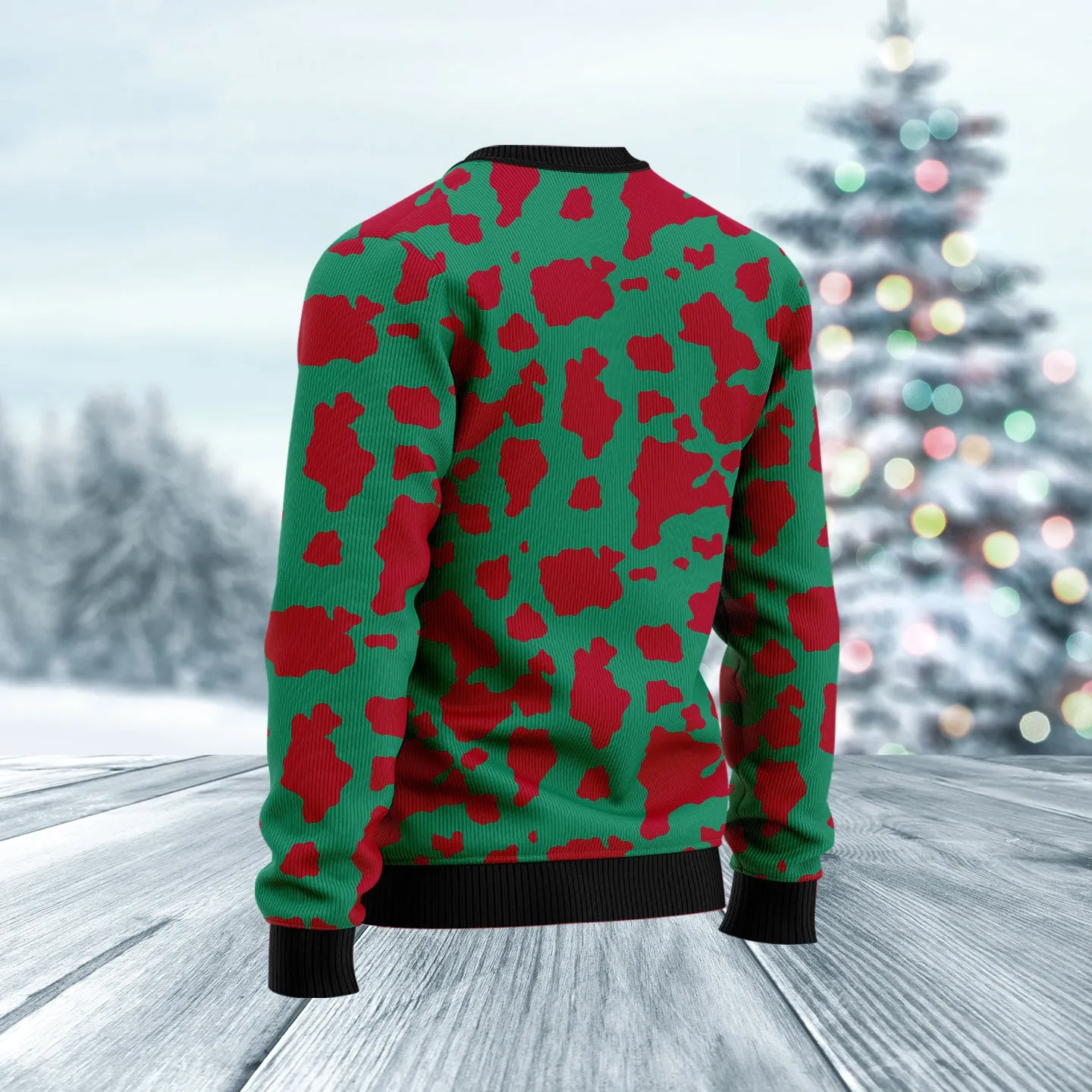 Easily Distracted By Cows Ugly Christmas Sweater