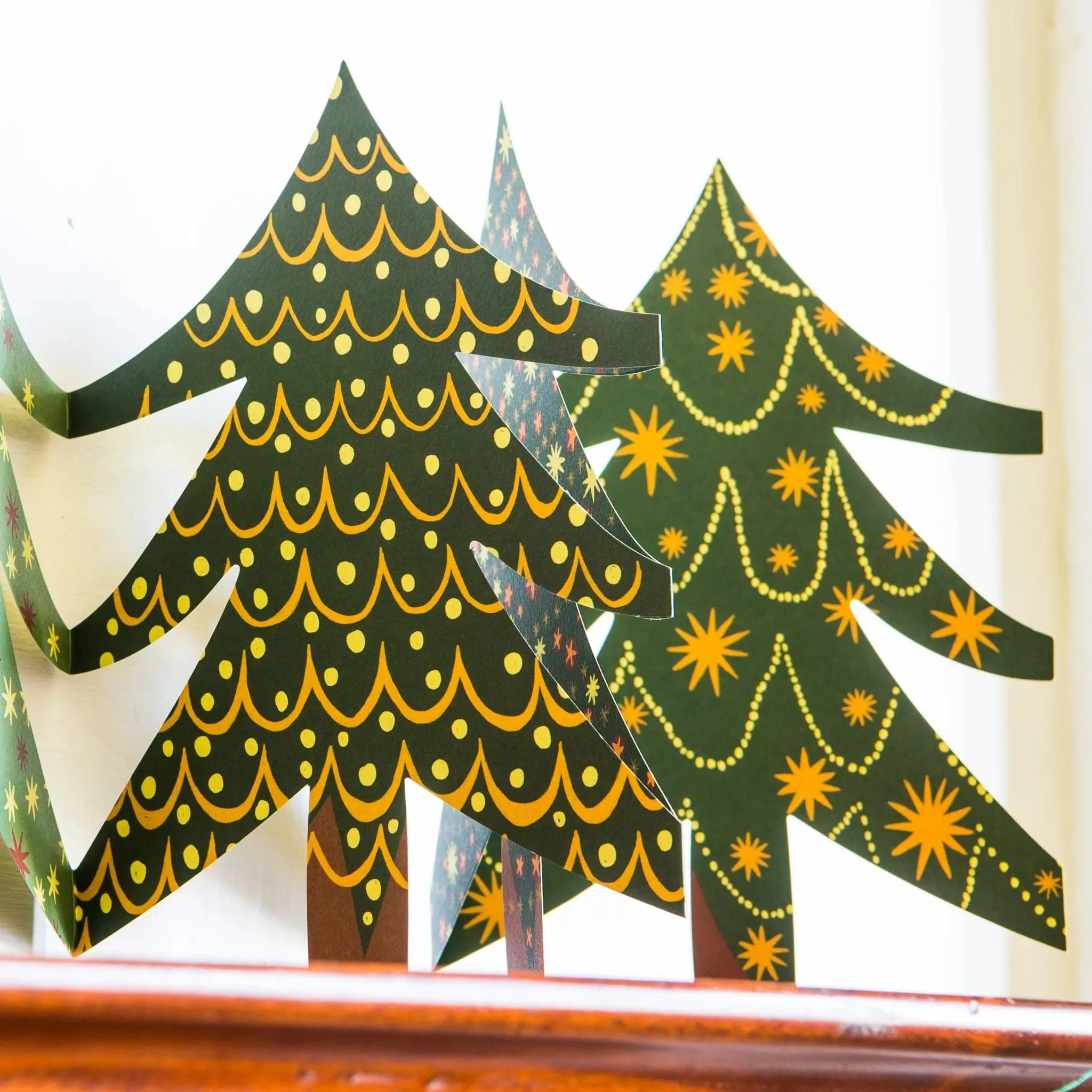East End Press Christmas Trees Concertina Garland