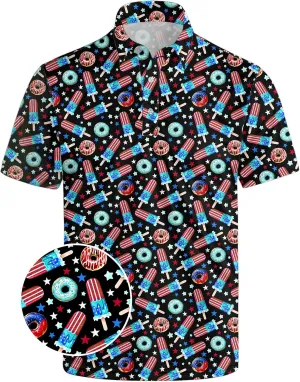 Funny Golf Shirts for Men Moisture Wicking Men's Fun Golf Polo Shirts Quick-Dry Polo Shirts Short Sleeve