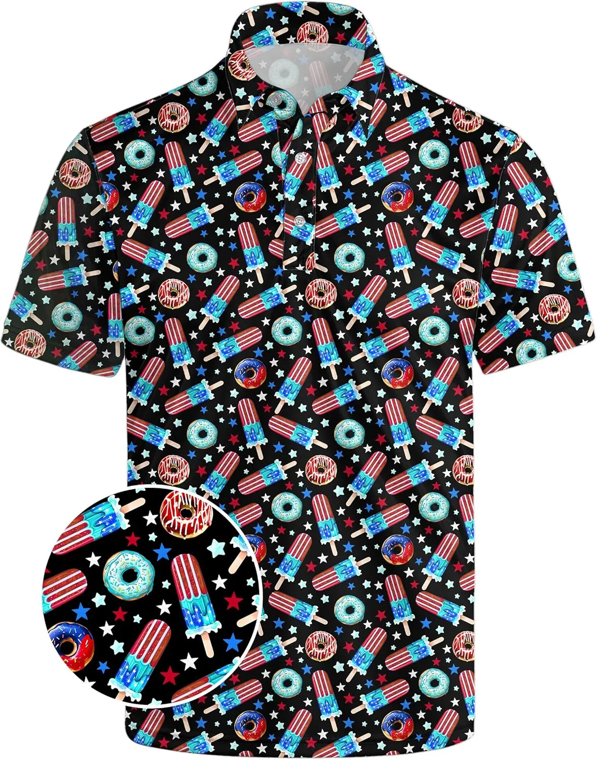 Funny Golf Shirts for Men Moisture Wicking Men's Fun Golf Polo Shirts Quick-Dry Polo Shirts Short Sleeve