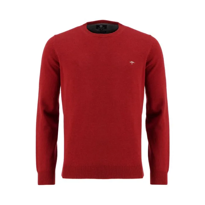 Fynch Hatton - Crew Neck Jumper, Winter Red