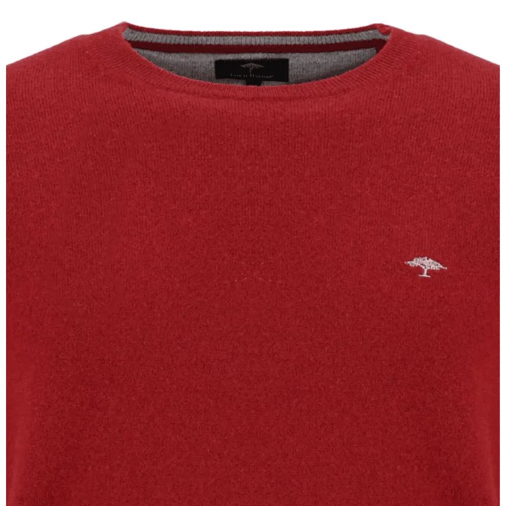 Fynch Hatton - Crew Neck Jumper, Winter Red