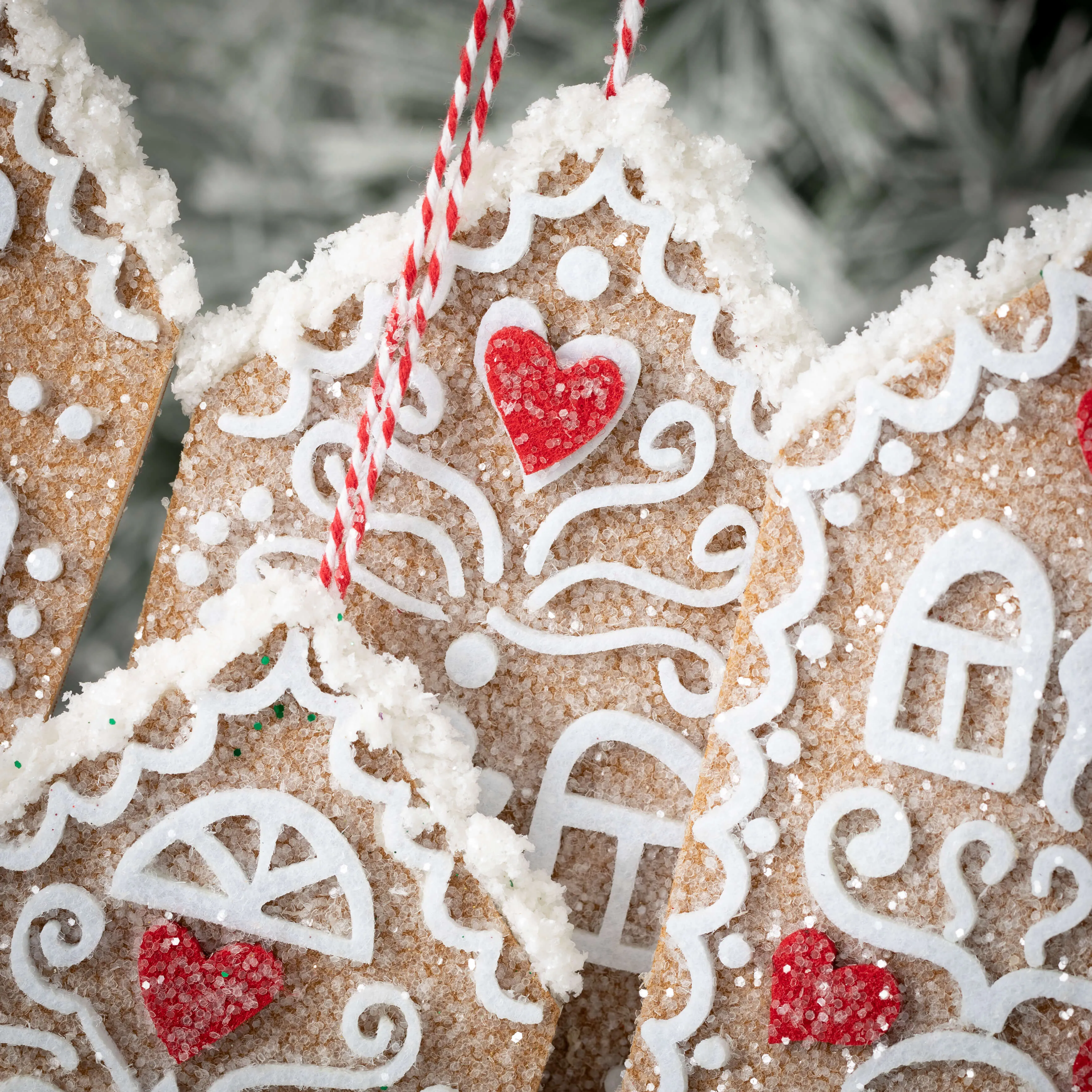 Gingerbread House Ornament Set