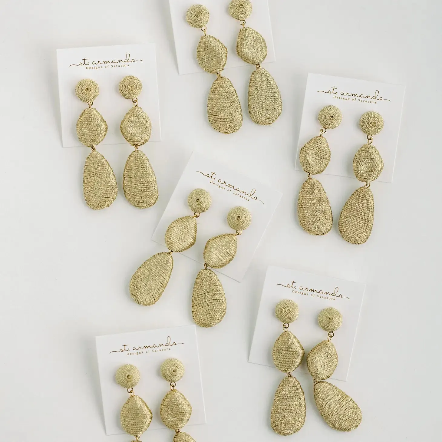 Gold Lido Statement Drop Earrings