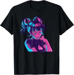 Goth Girl Anime Aesthetic Gothic Indie Vaporwave Alternativ T-Shirt