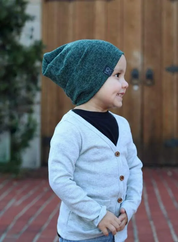 Heather Forest Green | Cozy Sweater Knit Beanie