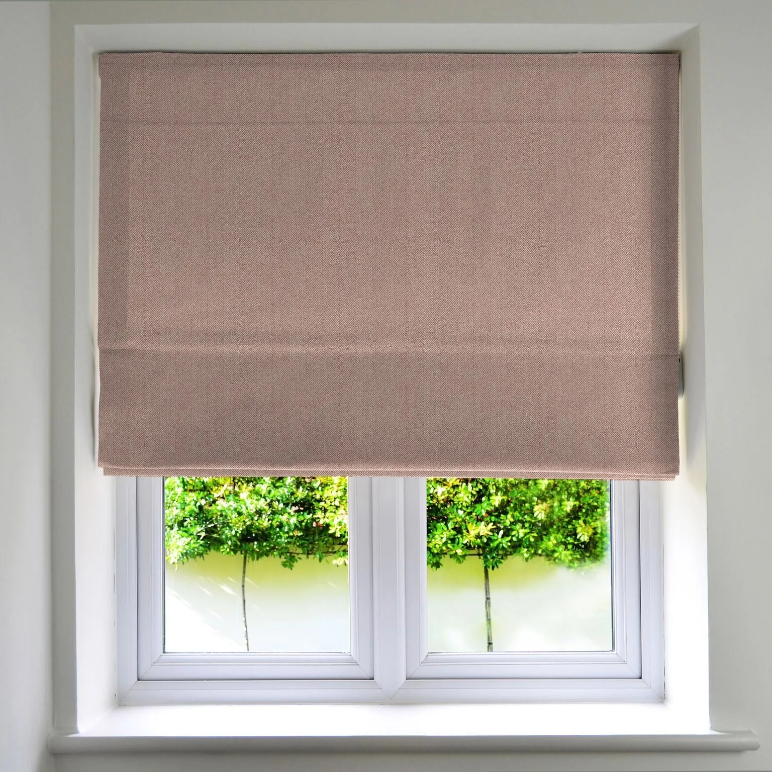 Herringbone Lilac Purple Roman Blind