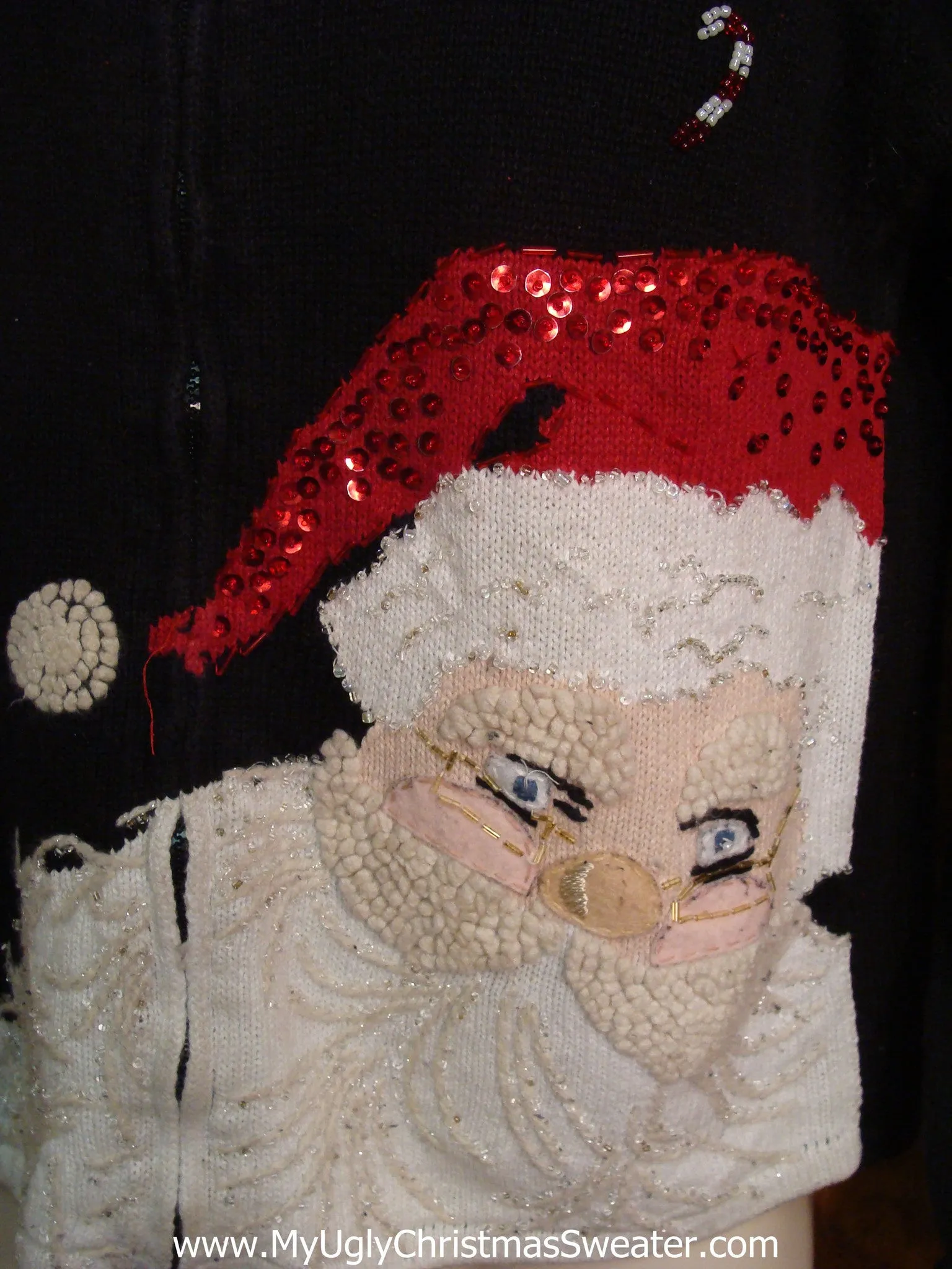 Huge Scary Santa Holiday Sweater