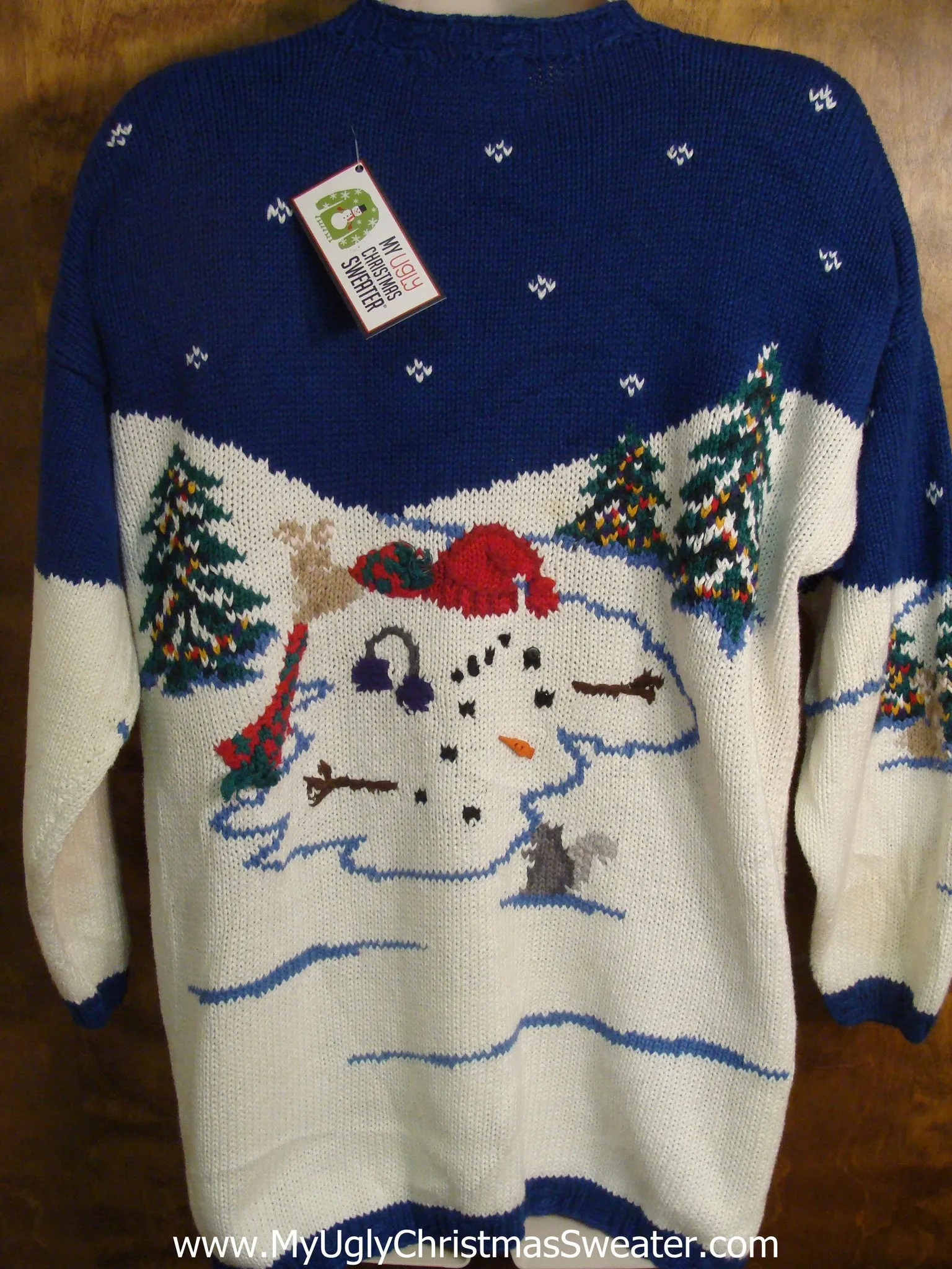 Kids Building Snowman Bad Christmas Sweater