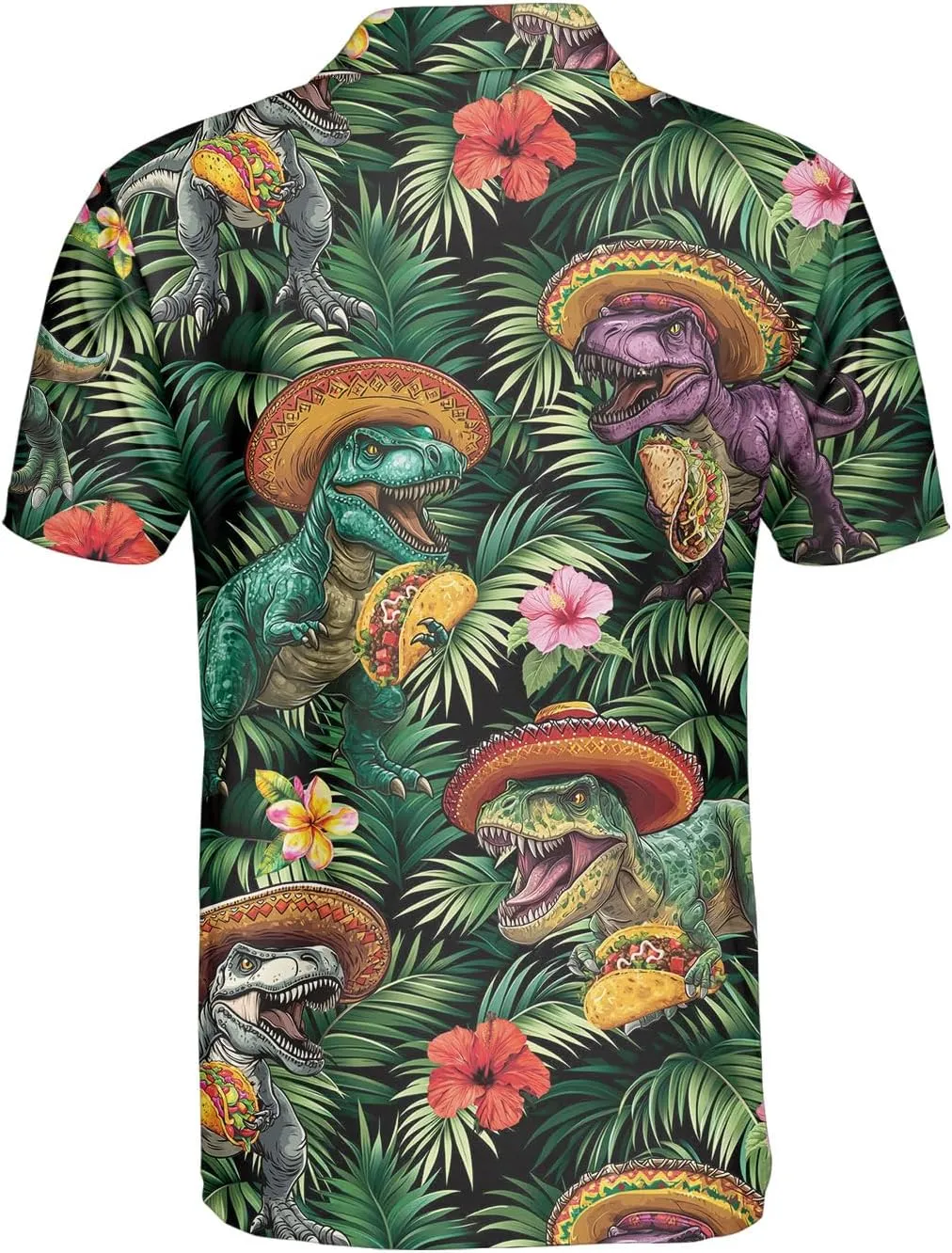Men's Fat Tuesday Beads Alligator Mardi Gras Pattern Golf Polo Shirt Funny Polo Golf Shirts for Men