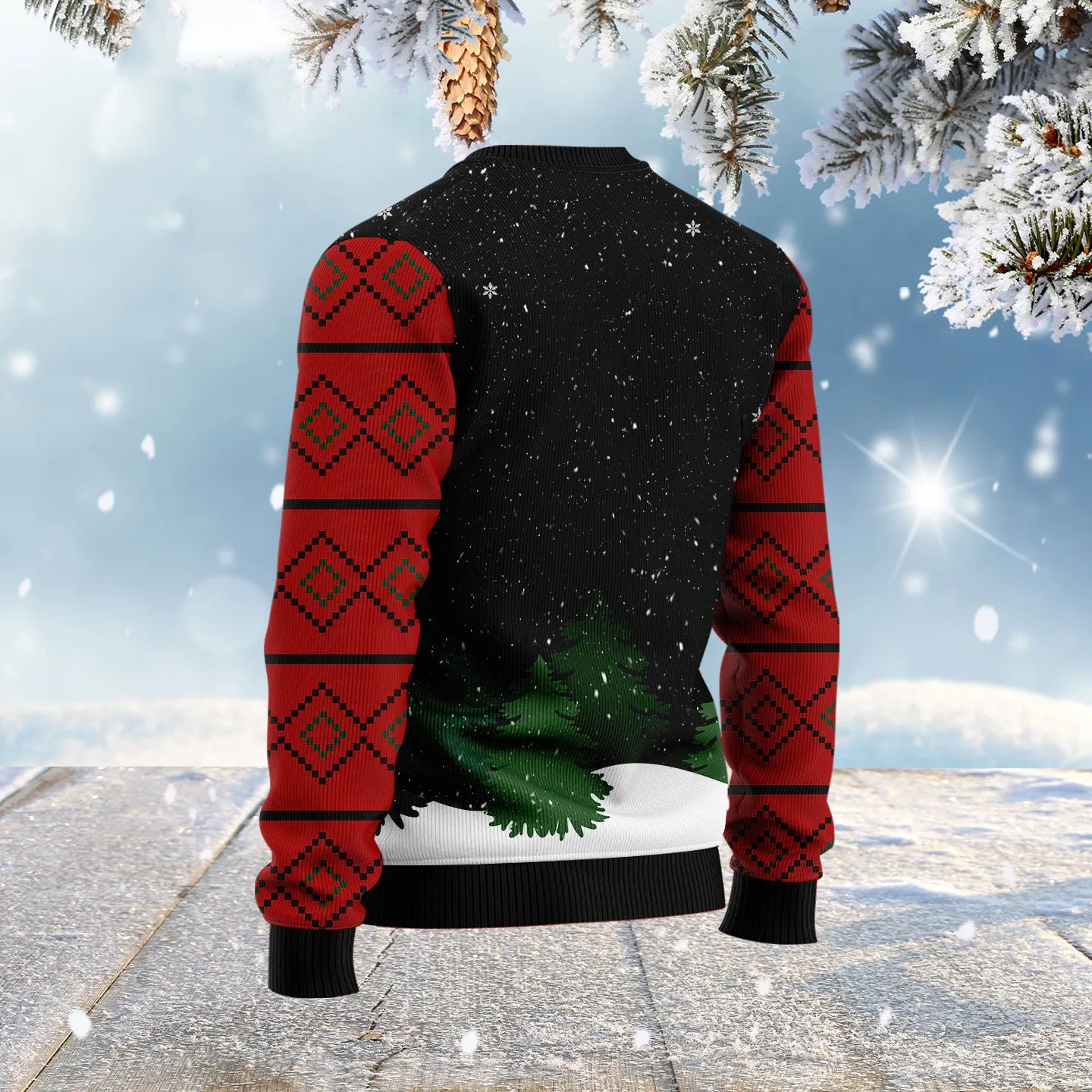 Merry Christmas Bulldog And Snowman Ugly Christmas Sweater Unisex Womens & Mens