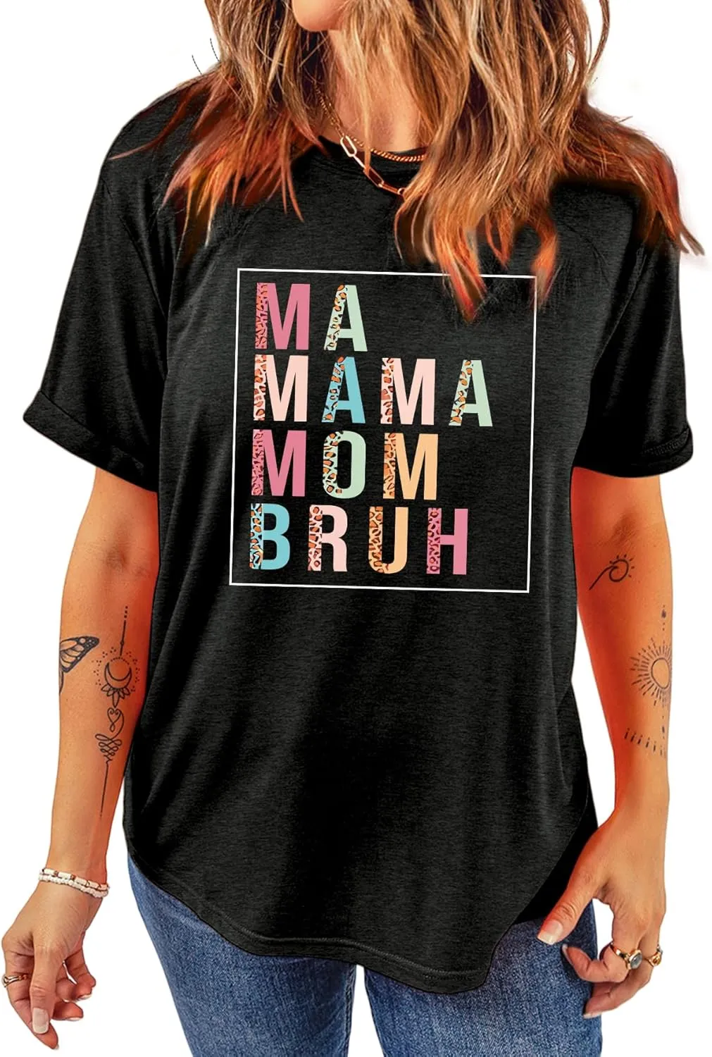 Mom Shirt for Women Mom Life Tee Mother's Day T Shirts Funny Graphic Mama Shirt Casual Short Sleeve Tops Tees