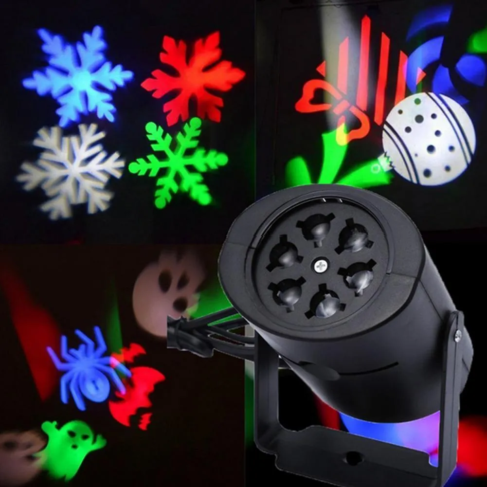 Outdoor Garden Yard Lawn 2 Christmas Pattern Cards LED Projector Light