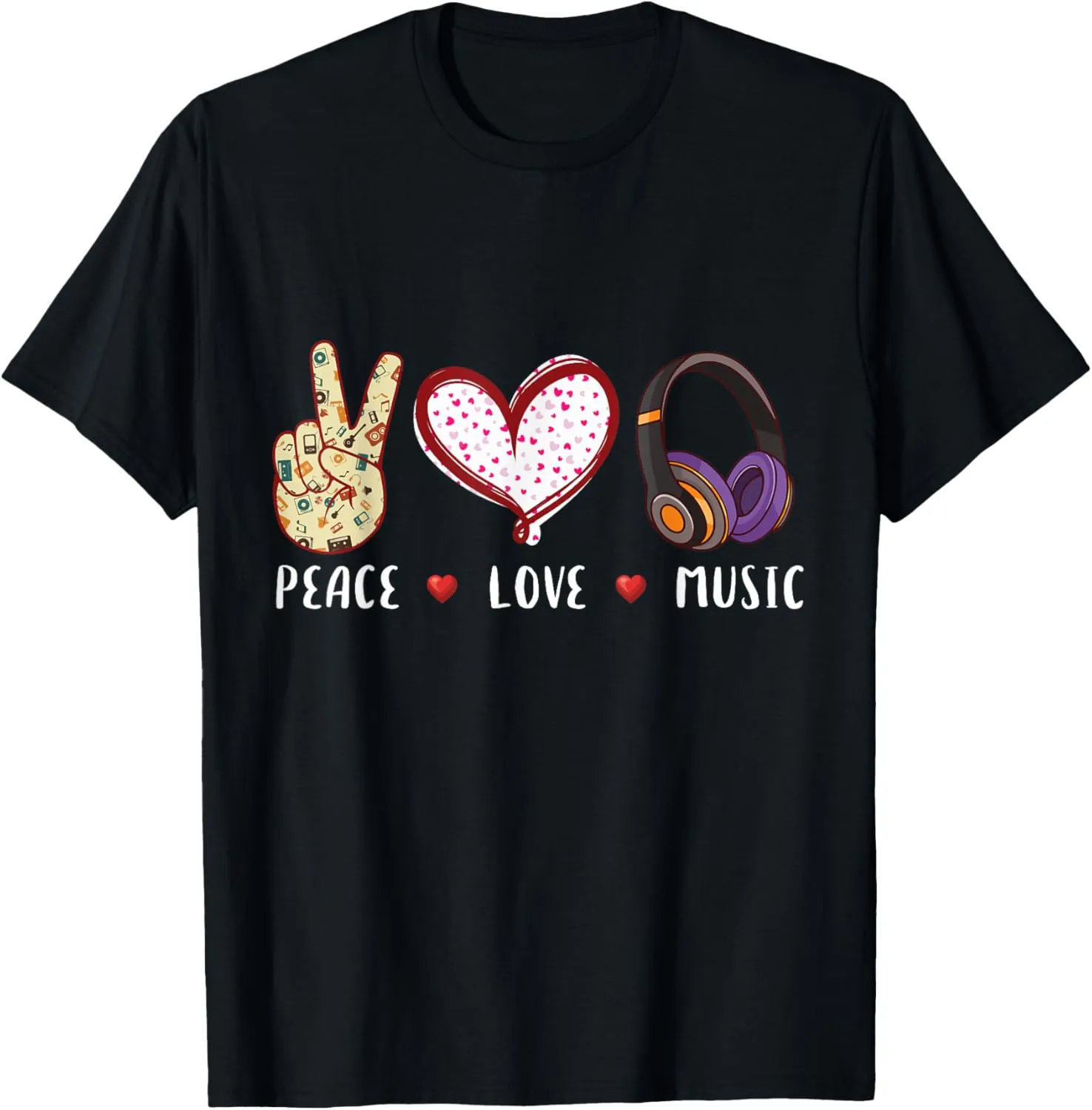 Peace love music concert festival men, women, kids gift T-Shirt