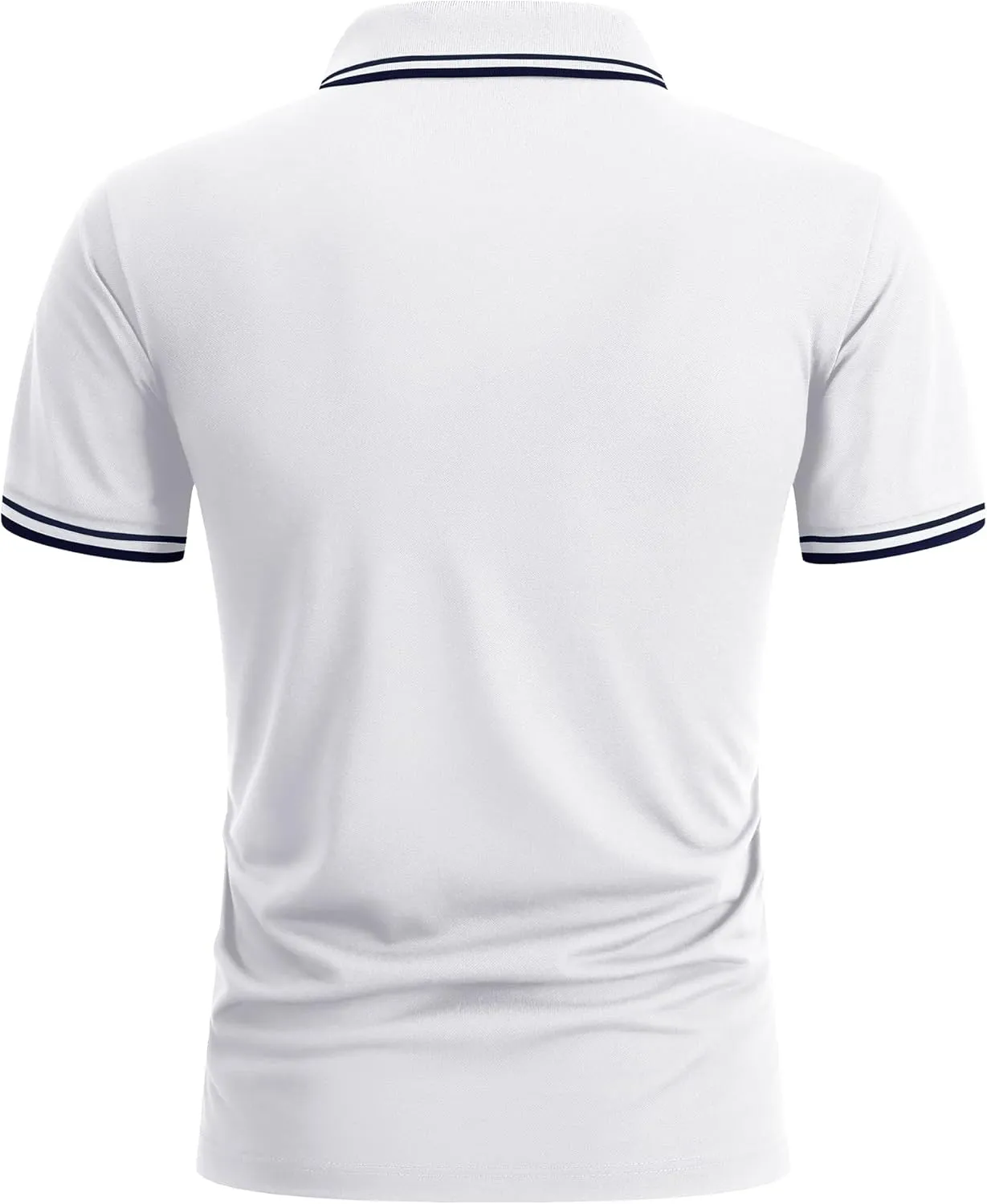 Polo Shirts for Men Short Sleeve Golf Polo with Pockets Moisture Wicking Tennis Shirt Summer Polo T-Shirts