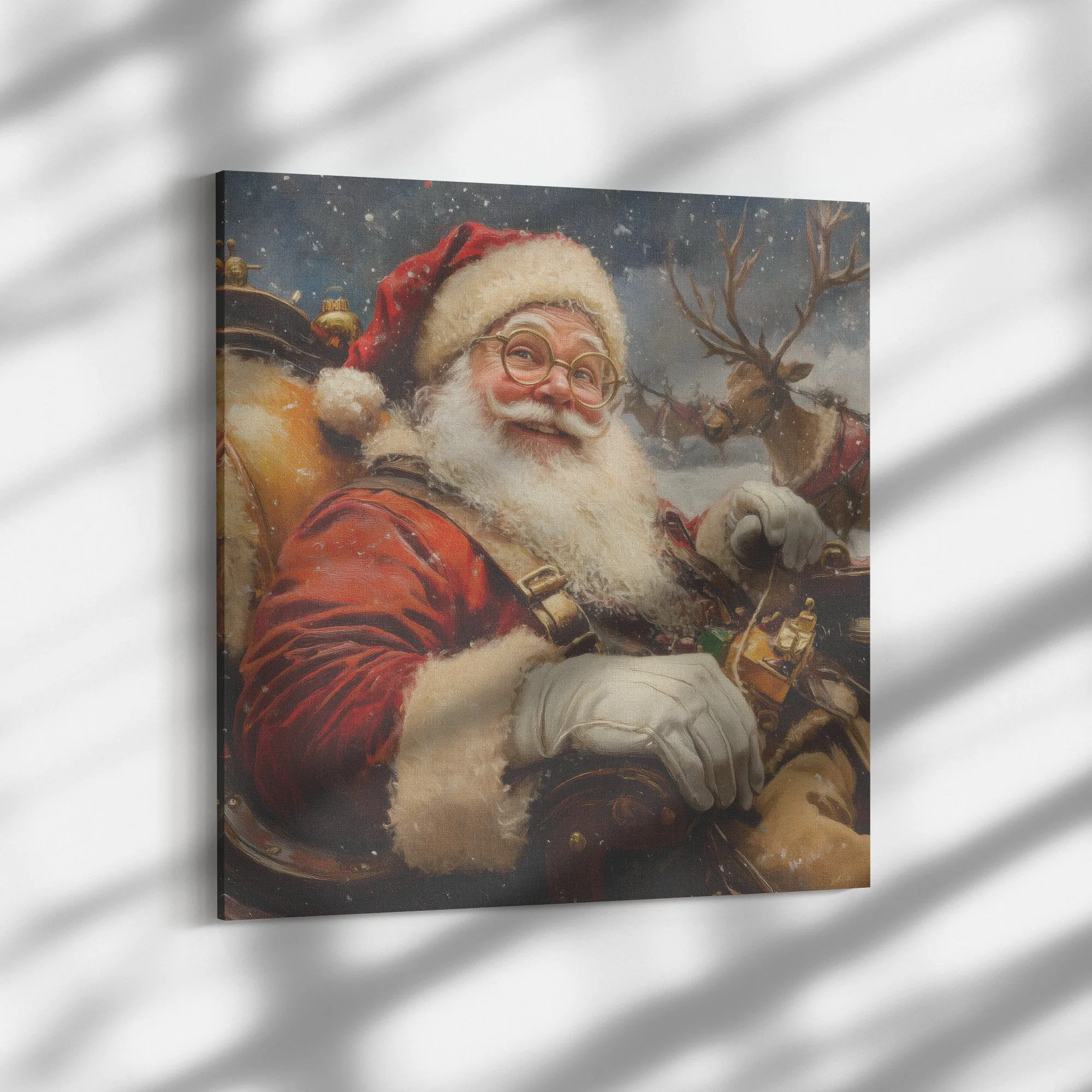 Santa Art - Send Off in Sleigh