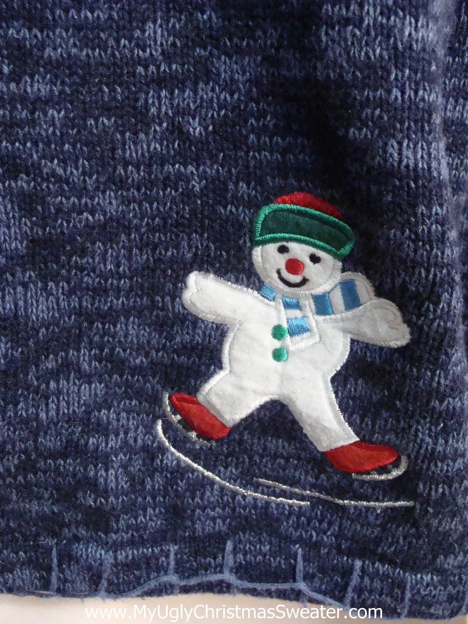 Snowman Playing in the Snow Funny Ugly Sweater for a Christmas Party