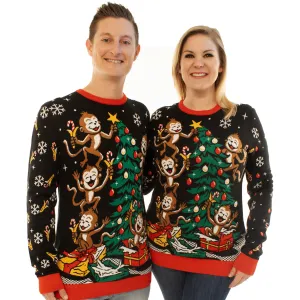 Spider Monkeys | Ugly Christmas Sweater For Men & Women | Unisex Sizing