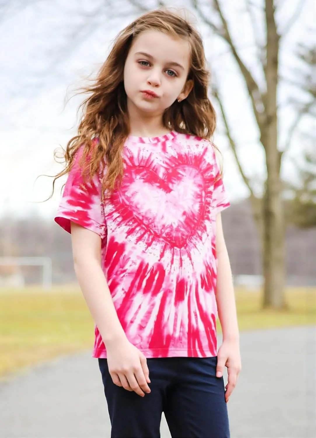 SunFoucs Girls Kids Shirts Size 5-12 Tie Dye Casual Tshirt Short Sleeve Crewneck Tee Top