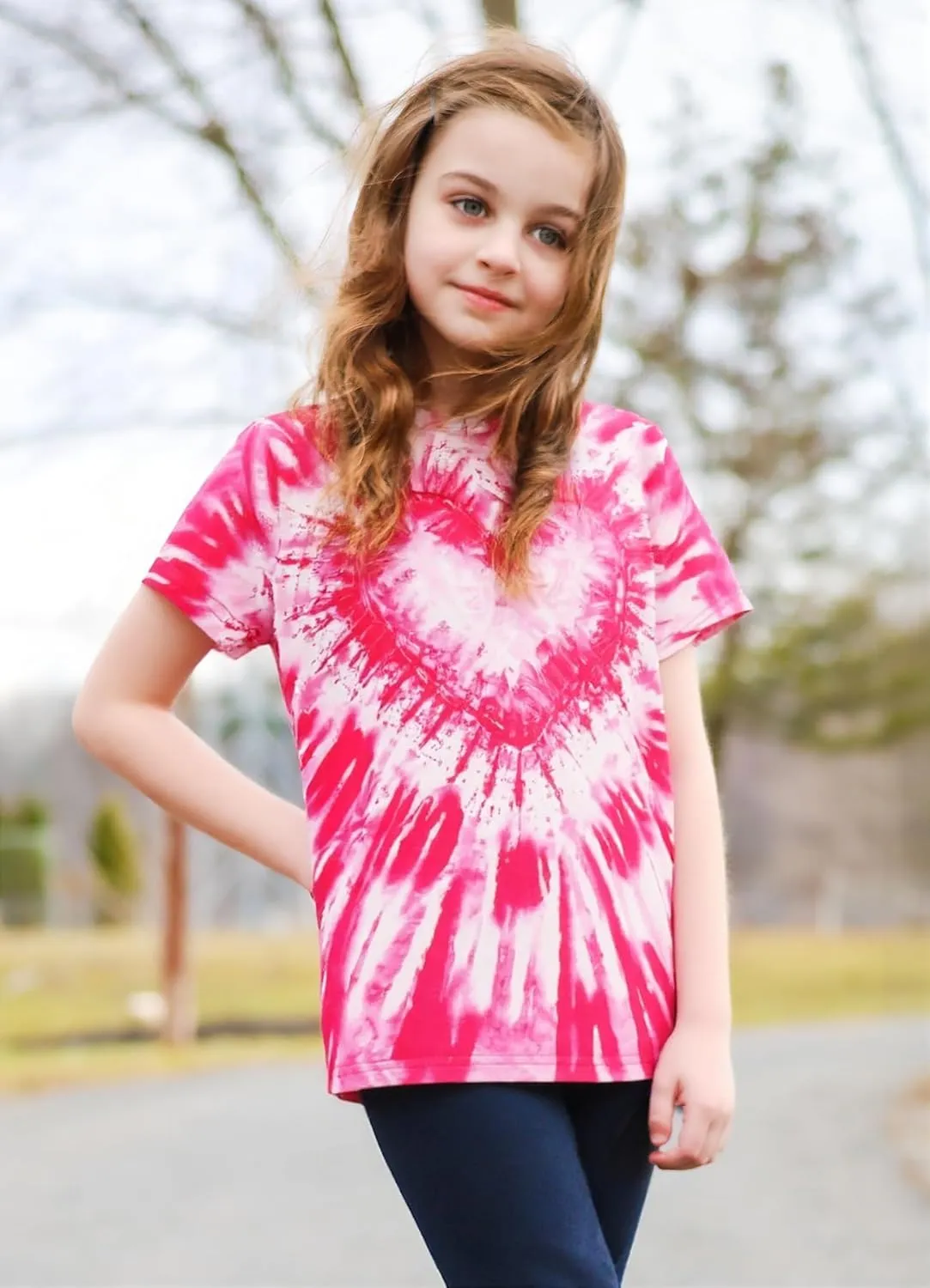 SunFoucs Girls Kids Shirts Size 5-12 Tie Dye Casual Tshirt Short Sleeve Crewneck Tee Top