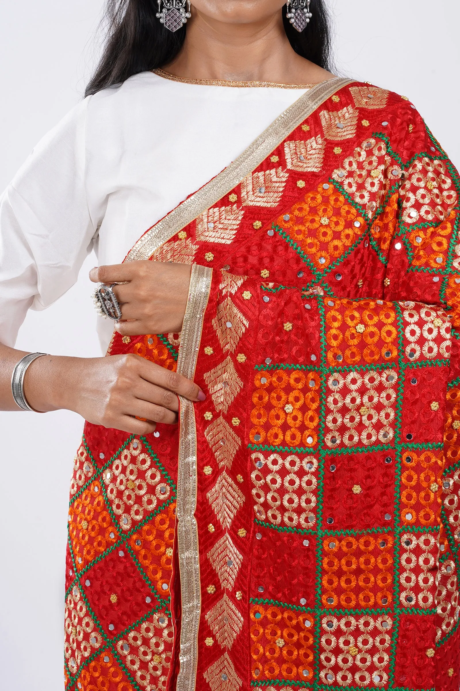 Teejh Billo Rani Phulkari Dupatta