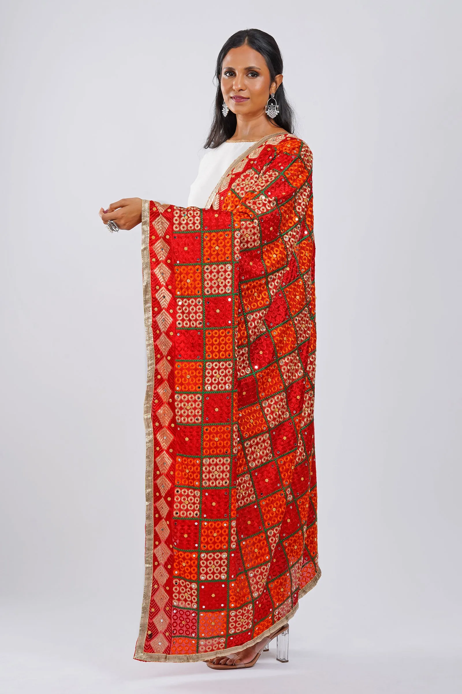 Teejh Billo Rani Phulkari Dupatta