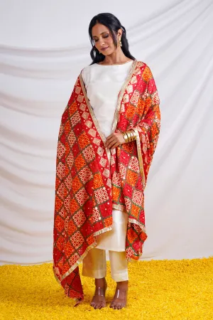 Teejh Billo Rani Phulkari Dupatta