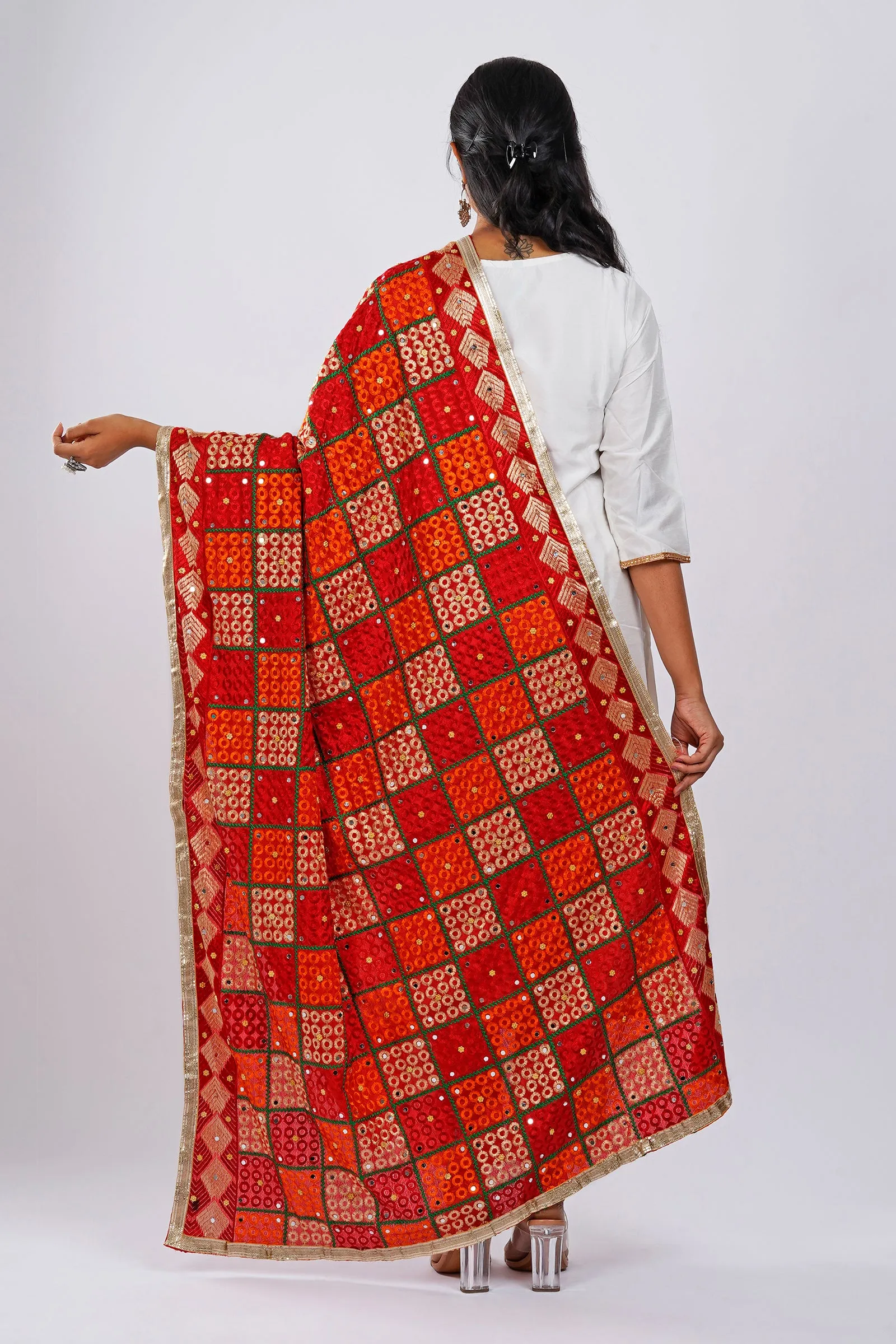 Teejh Billo Rani Phulkari Dupatta