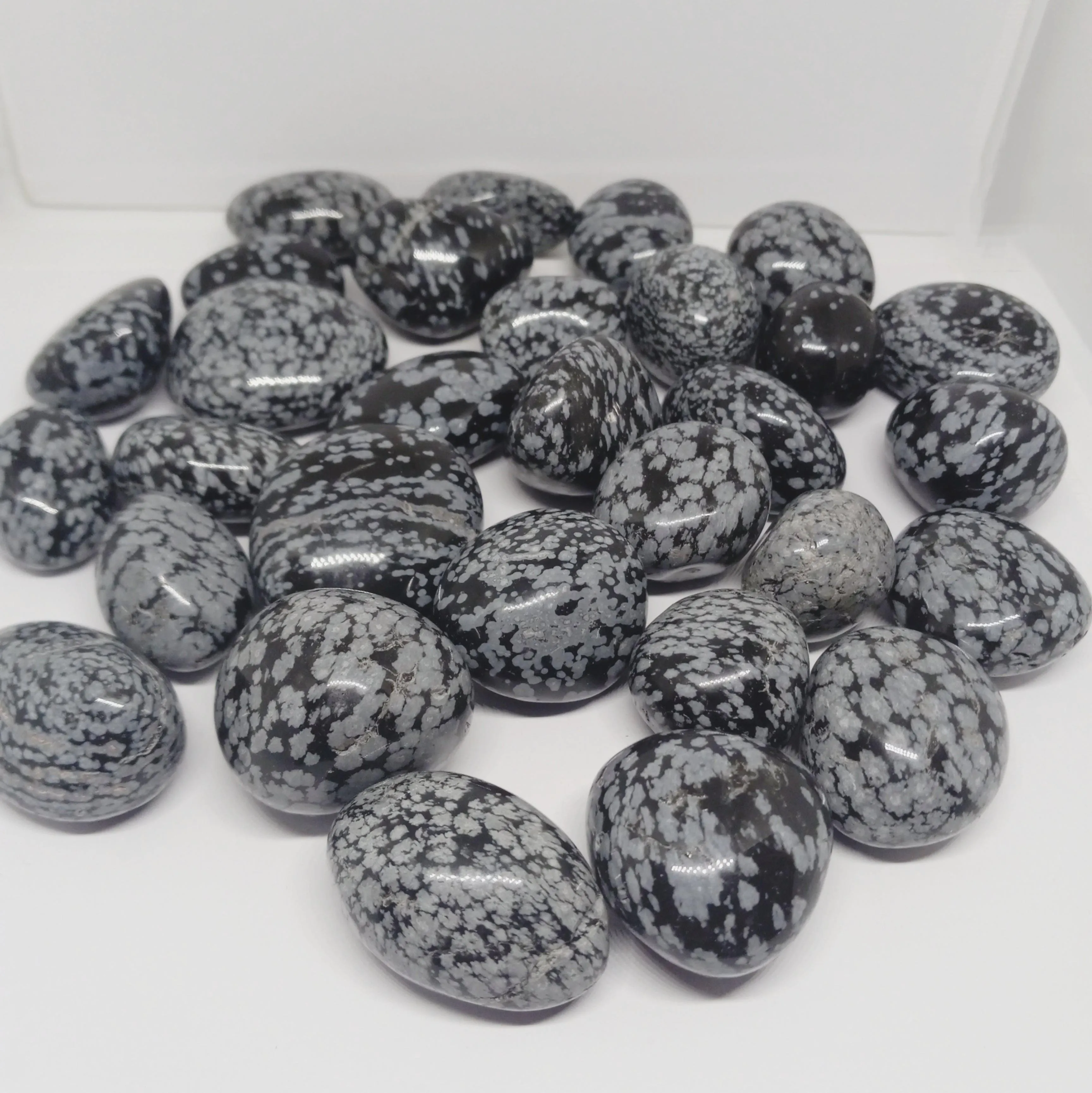 Top Quality Snowflake Obsidian Natural Tumbled Reiki Crystal $2.25