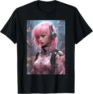 Waifu Cyberpunks Japanese Anime Manga Aesthetic T-Shirt