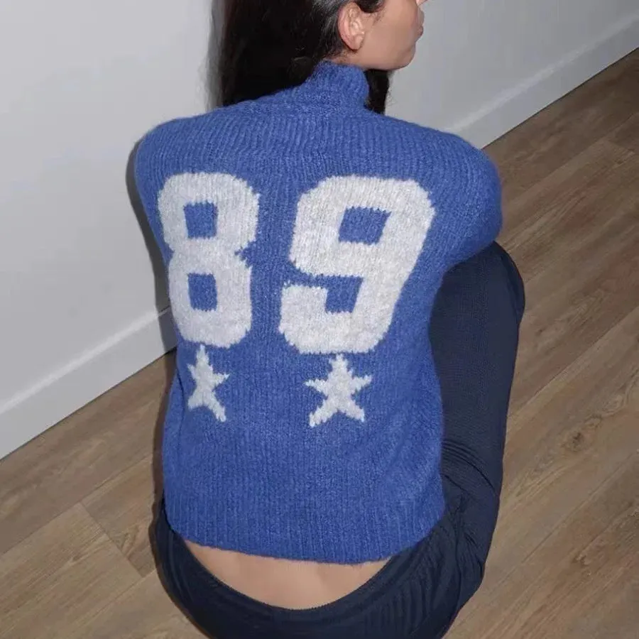 Wenkouban-Black Friday Christmas Thanksgiving outfits_Red Wool Blend Knitted Crochet Letter Lapel Casual Christmas Sweater